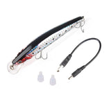 Twitching Fishing Lures Bait Electric Life-like vibrate fishing Lures USB Rechargeable Flashing LED light