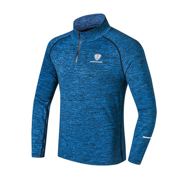 FANNAI Mens T-shirt with Zipper Quick Dry Long Sleeve Camisa Sportswear Men Fitness Outdoor Running Trainining Clothing Gym