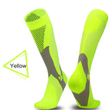 Men&Women New Compression Long Running Socks Men High Elastic Sports Stocking Running Cycling High Compression Leg Support