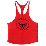 Bodybuilding Tank Top Men Gyms Stringer Singlet Cotton Sleeveless shirt Workout Man Undershirt-in Tank Tops