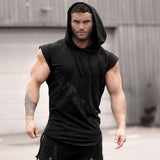 Men Bodybuilding Tank Top sleeveless Hoodie Sweatshirt Summer Gyms Fitness Workout Casual Fashion Singlet Vest Crossfit Clothing