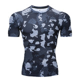 Camouflage Compression shirts Running Tights Men Soccer Training tshirt Sport T shirt Male Gym Jogging fitness shirt Sportswear